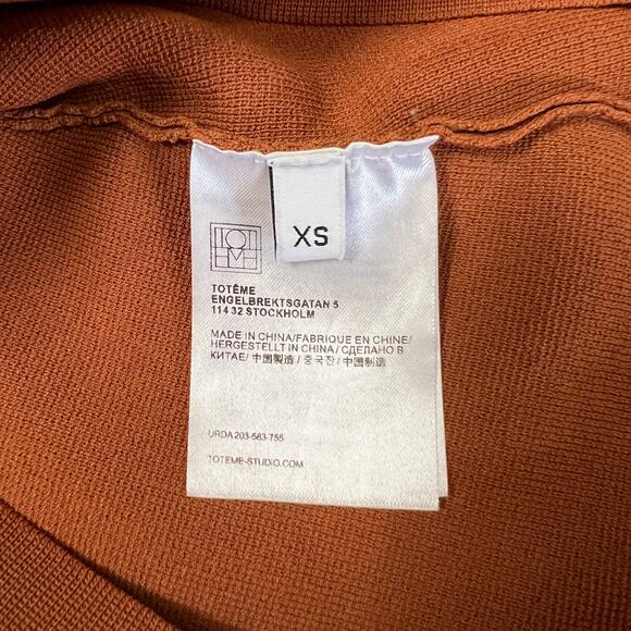 NEW TOTEME Urda Square Scoop-Neck Jersey Tank Top SIZE XS Chocolate Brown NWOT - Picture 5 of 7